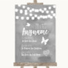 Grey Watercolour Lights Important Special Dates Personalized Wedding Sign