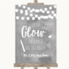 Grey Watercolour Lights Let Love Glow Glowstick Personalized Wedding Sign