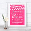 Hot Fuchsia Pink Watercolour Lights Wedding Blanket Scarf Wedding Sign