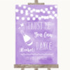 Lilac Watercolour Lights Alcohol Says You Can Dance Personalized Wedding Sign