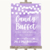 Lilac Watercolour Lights Candy Buffet Personalized Wedding Sign