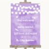 Lilac Watercolour Lights In Loving Memory Personalized Wedding Sign