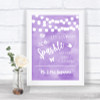 Lilac Watercolour Lights Let Love Sparkle Sparkler Send Off Wedding Sign