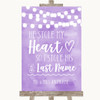 Lilac Watercolour Lights Stole Last Name Personalized Wedding Sign