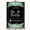 Black Mint Green & Silver Toilet Get Out & Dance Personalized Wedding Sign