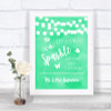 Mint Green Watercolour Lights Let Love Sparkle Sparkler Send Off Wedding Sign