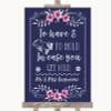 Navy Blue Pink & Silver Wedding Blanket Scarf Personalized Wedding Sign