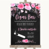 Chalk Style Watercolour Pink Floral Cigar Bar Personalized Wedding Sign