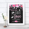 Chalk Style Watercolour Pink Floral Don't Be Blinded Sunglasses Wedding Sign
