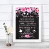 Chalk Watercolour Pink Floral Grab A Bag Candy Buffet Cart Sweets Wedding Sign