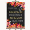 Pink Coral Orange & Purple Light Up The Sky Rule The World Wedding Sign