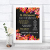Pink Coral Orange & Purple Rules Of The Dance Floor Personalized Wedding Sign