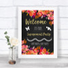 Pink Coral Orange & Purple Welcome To Our Engagement Party Wedding Sign