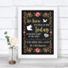 Chalk Style Blush Pink Rose & Gold Loved Ones In Heaven Wedding Sign