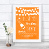 Orange Watercolour Lights Alcohol Says You Can Dance Personalized Wedding Sign