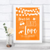 Orange Watercolour Lights Don't Be Blinded Sunglasses Personalized Wedding Sign