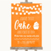 Orange Watercolour Lights Have Your Cake & Eat It Too Personalized Wedding Sign