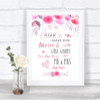 Pink Watercolour Floral Guestbook Advice & Wishes Mr & Mrs Wedding Sign