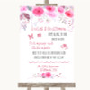 Pink Watercolour Floral Pick A Prop Photobooth Personalized Wedding Sign