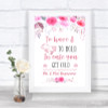 Pink Watercolour Floral Wedding Blanket Scarf Personalized Wedding Sign