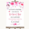 Pink Watercolour Floral Wedpics App Photos Personalized Wedding Sign