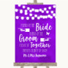 Purple Watercolour Lights Friends Of The Bride Groom Seating Wedding Sign