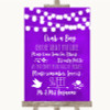 Purple Watercolour Lights Grab A Bag Candy Buffet Cart Sweets Wedding Sign