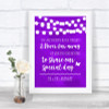 Purple Watercolour Lights In Our Thoughts Personalized Wedding Sign
