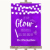 Purple Watercolour Lights Let Love Glow Glowstick Personalized Wedding Sign