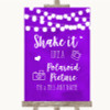 Purple Watercolour Lights Polaroid Picture Personalized Wedding Sign