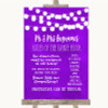 Purple Watercolour Lights Rules Of The Dance Floor Personalized Wedding Sign