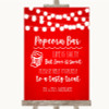 Red Watercolour Lights Popcorn Bar Personalized Wedding Sign