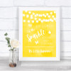 Yellow Watercolour Lights Let Love Sparkle Sparkler Send Off Wedding Sign