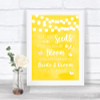 Yellow Watercolour Lights Plant Seeds Favours Personalized Wedding Sign