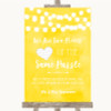 Yellow Watercolour Lights Puzzle Piece Guest Book Personalized Wedding Sign