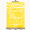Yellow Watercolour Lights Wedding Blanket Scarf Personalized Wedding Sign