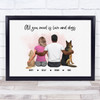 Pink Splatter Dog Romantic Gift For Him or Her Personalized Couple Print Pink Splatter Dog Romantic Gift For Him or Her Personalized Couple Print