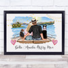 Dog Family Boat Romantic Gift For Him or Her Personalized Couple Print Dog Family Boat Romantic Gift For Him or Her Personalized Couple Print