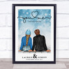 Snowflake Winter Romantic Gift For Him or Her Personalized Couple Print