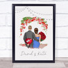 Flower Arch Romantic Gift For Him or Her Personalized Couple Print