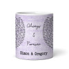 Any Song Lyrics & Names Purple Heart Gift Tea Coffee Personalized Mug