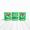 Gift For Husband Green Photo Hearts Tea Coffee Personalized Mug