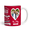 Gift For Husband Red Photo Hearts Tea Coffee Personalized Mug