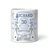 30th Birthday Gift Aged To Perfection Blue Photo Tea Coffee Personalized Mug