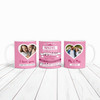 Gift For Wife Pink Photo Hearts Tea Coffee Personalized Mug