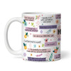 Purple Floral Gift For Mum Positive Daily Affirmations Tea Personalized Mug