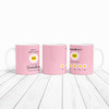 Birthday Gift Pink Background Grandma's Little Flowers Personalized Mug