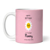 Birthday Gift Pink Background Nanny's Little Flowers Personalized Mug
