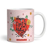 Floral Red Heart First Mother's Day Gift Personalized Mug