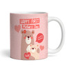 Pink Bear Mum With Child 1st Mother's Day Gift Personalized Mug